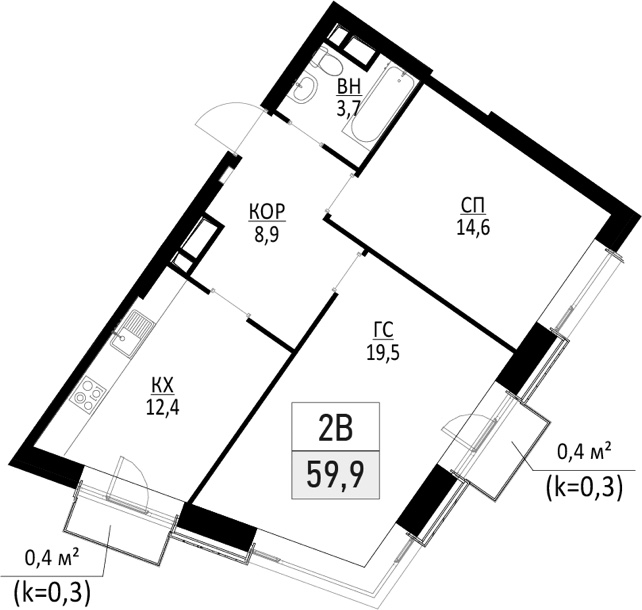 2-комнатные